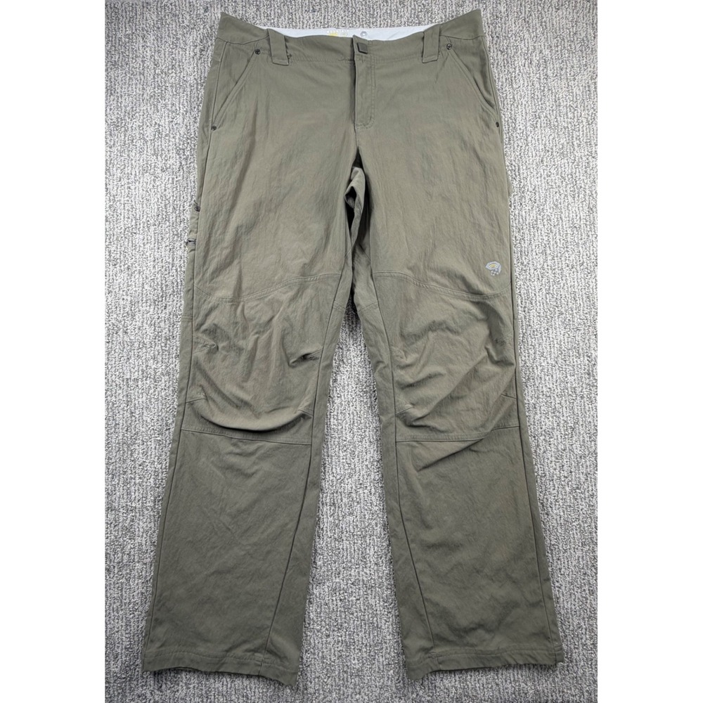 Mountain Hardwear Hiking Pants Mens 36 Green OM2819 Stretch Cargo Outdoor